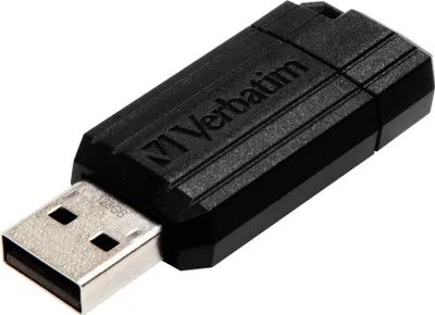 Produktbild von Verbatim PinStripe USB Drive - USB-Flash-Laufwerk - 128 GB - USB 2.0 - Schwarz