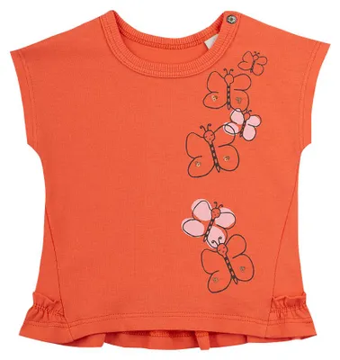 Produktbild von Sanetta Kidswear Mädchen T-Shirt rot Schmetterling 62