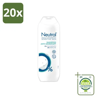 Zdjęcie produktu dla 20 sztuk szamponu neutralnego, przeciwłupieżowego, przeznaczonego do skóry wrażliwej - pojemność 250 ml - opakowanie zbiorcze