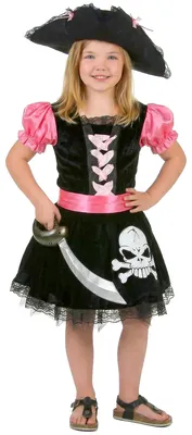 Produktbild von Girly Piratenkostüm für Mädchen M 7-9 Jahre (120-130 cm)