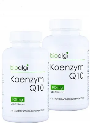 Produktbild von 2X Coenzym Q10 100Mg Kapseln Mit Vitamin C, B1 Und Selen - Bioalgen 6 Monate Dosierungspaket