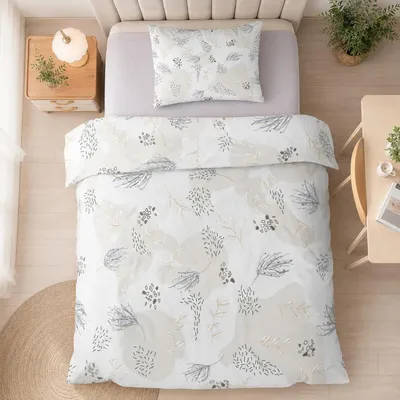Immagine prodotto di Biancheria per culla, 100x135 cm, set da 2 pezzi, microfibra, color beige, lenzuola con cerniera