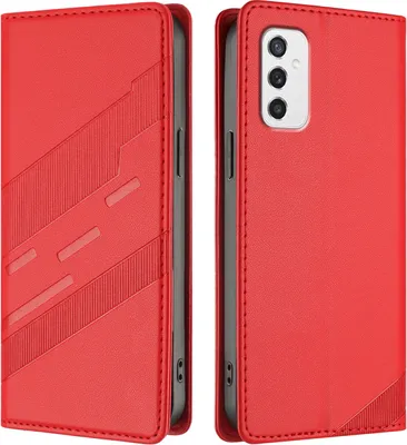 Obrázek produktu pro Pouzdro pro Samsung Galaxy M52 5G,Polyuretankožené peněženkové pouzdro s přihrádkou na karty a funkcí stojánku Rot