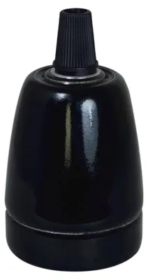 Image de Douille e27 ceramique noir d46mm tibelec