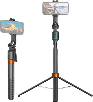 Zdjęcie produktu dla Statyw do selfie z automatycznym śledzeniem twarzy, 180 cm/71 cali, wysuwany, obracany o 360′, statyw do telefonu, quadrapod, sterowanie gestami ze śrubą 1/4 cala, zdalne wyzwalanie, statyw do telefonu do vlogów, selfie, transmisji na żywo, zdjęć grupowych wideo