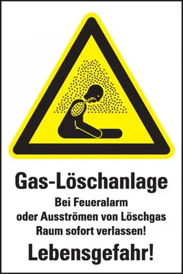 Produktbild von Dreifke® Aufkleber I Warn-Kombischild CO2-Löschanlage, Folie, selbstklebend, ...