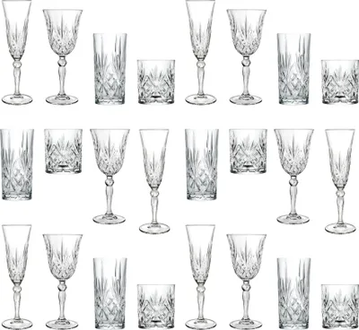 Produktbild von RCR Crystal 24-teiliges Melodia-Glaswaren-Set