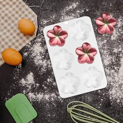 Produktbild von Schokoladenform mit 6 Mulden aus Silikon, Kuchen- und Butterform für Weihnachten, Halloween und Geburtstagsfeiern