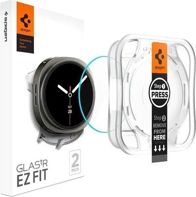 Zdjęcie produktu dla Szkło Hartowane Spigen Glas.tr EZ Fit 2-Pack do Samsung Galaxy Watch 8 (44m