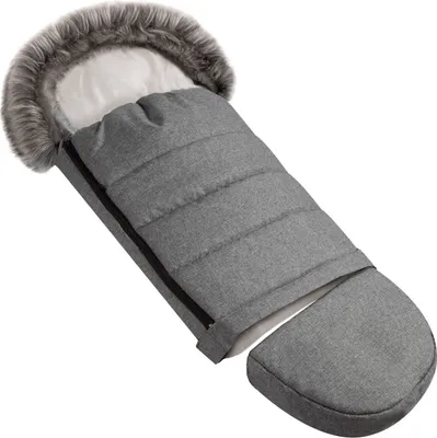 Produktbild von Baby PREMIUM, Fußsack, WinterFußsack für Kinderwagen, Maße 85 / 105 cm, für Buggy, mit Kunstfell Kaputze, Flachs [071]