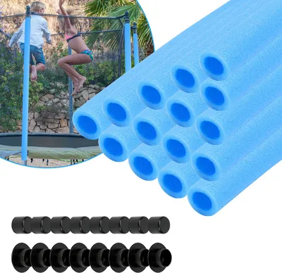 Zdjęcie produktu dla Fiqops 16x pianka wyściełająca do siatki na słup trampoliny ogrodowej trampolina 92 cm pianka ochronna na słup do trampoliny