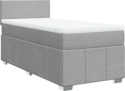 Immagine prodotto di vidaXL Letto a molle con materasso grigio chiaro 80x200 cm in tessuto