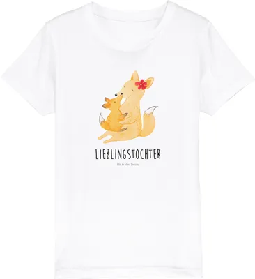 Produktbild von Mr. & Mrs. Panda Kleinkinder T-Shirt Fuchs Mama 3-4 Jahre (98/104) - Weiß - Geschenk, Öko Kinder, Kindershirt, Teenager, Mutter, Muttertag, Schoß, Kinder-T-Shirt, für