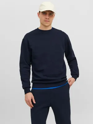 Immagine prodotto di jack and jones felpa uomo jack and jones 12249341 bradley sweat crew navy
