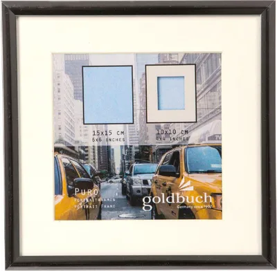 Produktbild von Goldbuch Kunststoffrahmen Puro grau 15x15 cm mit Passepartout 10x10 cm