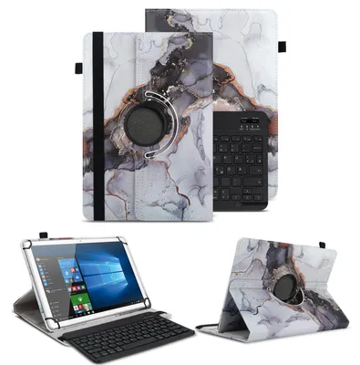 Produktbild von Schutzhülle für VALE Tablet V10E / V10A Bluetooth Hülle Tasche QWERTZ TastaturFarben:Motiv 21