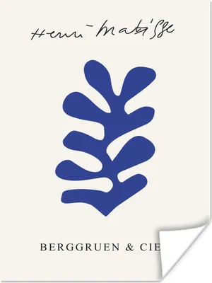 Produktbild von MuchoWow® Poster Abstrakt - Blau - Kunst - Matisse 30x40 cm - Wandplakat - Poster Kinderzimmer