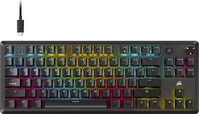 Immagine prodotto di Corsair K70 CORE TKL | Mechaniczna klawiatura do gier bez klawiatury | Przewodowa | NA | Czarna | 0,973 g | MLX RED