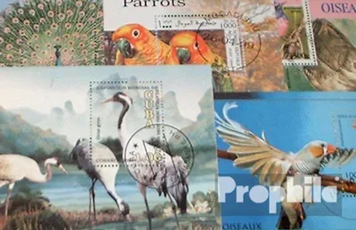 Produktbild von Briefmarken Motive 10 verschiedene Vögel Blöcke