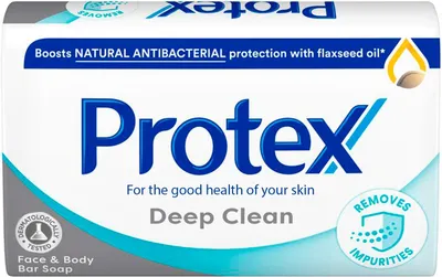 A bar of Protex Deep Clean soap on a white background.