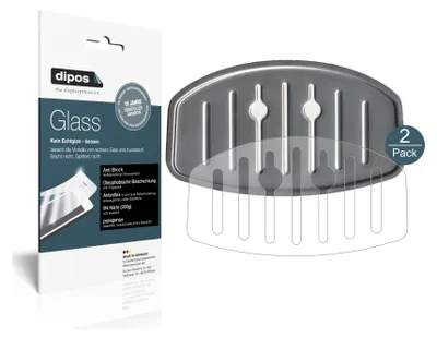 Produktbild von 2x Schutzfolie für Krups EA 8038 Tropfblech matt - Anti-Shock 9H Folie Glass