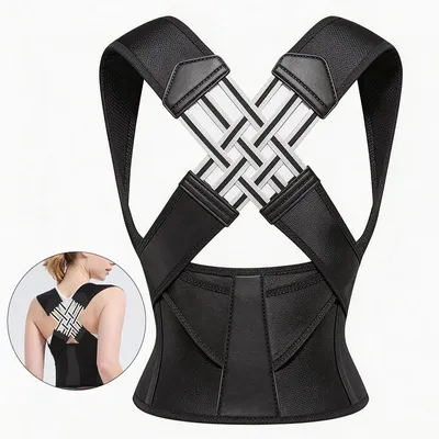 Produktbild von Haltungskorrektor Rücken Geradehalter verstellbar 2XL atmungsaktive Rückenstütze für Damen und Herren Schultergurt für Rücken und Nacken