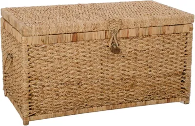 Produktbild von VIVANNO Wäschetruhe Wasserhyazinthe LEA Rechteckig, Natur geflochten - 84x45x45 cm