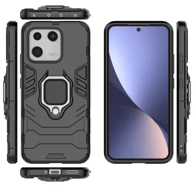 Obrázok produktu pre Pre Xiaomi 13 Design Armor Magnet Ring Cover Puzdro na mobilný telefón Black New