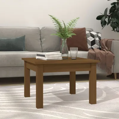 Produktbild von "2026 Promotion" Couchtisch Wohnzimmer - Kaffeetisch - Honigbraun - 45x45x30 cm Massivholz Kiefer - Sofatisch CC27820