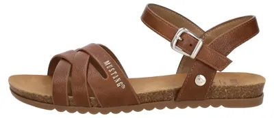 Image de Mustang Sandalen Plat Sandalen Plat - Cognac - Maat 42