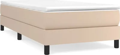 Zdjęcie produktu dla Łóżko Kontynentalne, Cappuccino, 90X200 Cm Obite Sztuczną Skórą Lumarko!