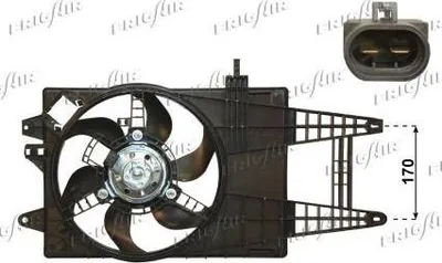 Produktbild von FRIGAIR 0504.1076 Lüfter Motorkühlung Kühlerlüfter für FIAT PUNTO (188) Wasserkühler Ø315mm