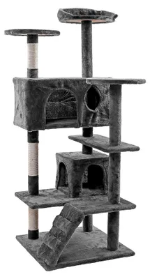 Produktbild von XL Kratzbaum für Katzen 130 cm Kletterbaum Coco Spielbaum Hellgrau
