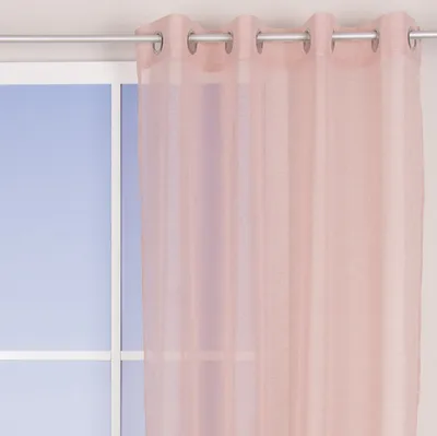 Produktbild von Ösengardine Leinenoptik uni rosa 140x260cm
