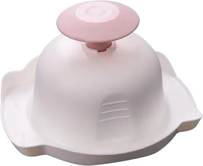 Produktbild von Handschutz aus Kunststoff für Mandolinenschneider, Reibe, Lebensmittelsicherheitshalter, zum Zerkleinern, Schälen, Reiben und Hobeln, Rosa