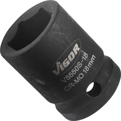 Produktbild von Vigor V5550S-18, Buchse, 1/2", Metrisch, 1 Kopf/Köpfe, 18 mm, Matt