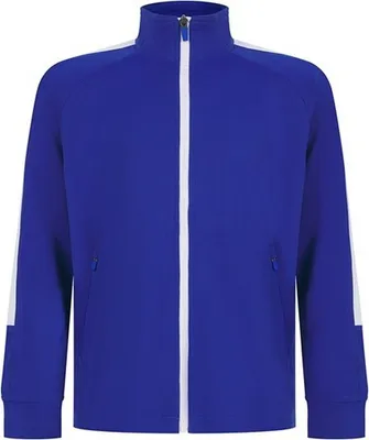 Productafbeelding van Finden & Hales - Trainingsjack voor kinderen, model RW9002 (maat 146-152) (Koningsblauw/Wit)