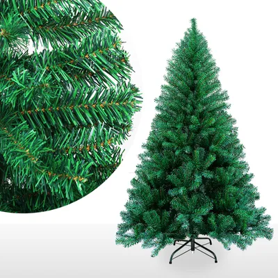 Image de Jayseuw Arbre de Noël Support pour arbre de Noël Sélection flocage vert 210cm