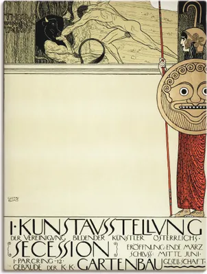 Produktbild von ARTland Leinwandbild Plakat für die Ausstellung der I. Secession (Vor d Größe: 60x80 cm