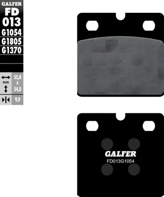 Immagine prodotto di Set di pastiglie freno Galfer 2x FD013G1054 Semi-Metal anteriore per BMW K 75 C R 100 CS CL.Sport RS RT 65, Ducati 7 SS GT GTS LEM Malibu Lux Moto Guzzi California