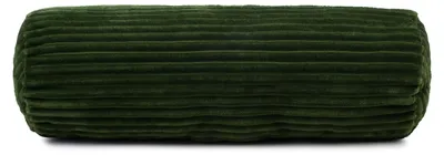 Produktbild von GÖZZE Cord Kissenrolle weiche gefüllte Mikrofaser-Kissenrolle in Cordoptik mit samtweicher Rückseite Dunkelgrün 70 x 22 cm