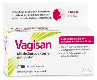 Produktbild von Vagisan Milchsäurebakterien mit Biotin Kapseln 30 St