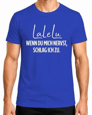 Obrázek produktu pro Lalelu Když mě naštveš, tak tě praštím Vtipné sarkastické tričko s maminkou, modré, XXL