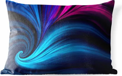 Produktbild von MuchoWow® Outdoor Kissen - Abstrakter Hintergrund mit den Farben eines Pfaus - 60x40 cm - Wetterfest - Lounge Kissen - Zierkissen - Kissen für Innenräume