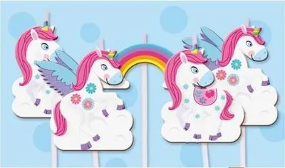 Immagine prodotto di Candele di compleanno unicorno - UNICORN -5 pz