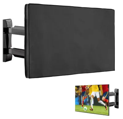 Produktbild von kwmobile 75" TV Outdoor TV Abdeckung - Fernseher Hülle Bildschirmschutz - Schutzhülle wetterfest - Schwarz