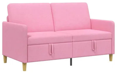 Image de Canapé vidaXL avec rangement, rose, 152 x 78 x 87 cm, polyester