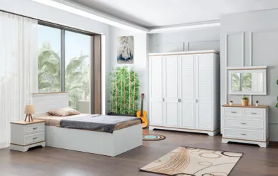 Produktbild von Kinderzimmer Set Kommode Spiegel Design Möbel Modern Schlafzimmer Neu 2tlg.