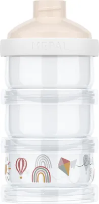 Produktbild von Mepal - Milchpulverturm Mio - Luftdicht verschlossen, inklusive Dosieraufsatz - Zur Dosierung und Aufbewahrung von Milchpulver - Stapeln nach Bedarf - 360 ml - Sunshine & Rainbow