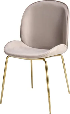 Produktbild von Stuhl Charlize 100 2er-Set Beige / Messing